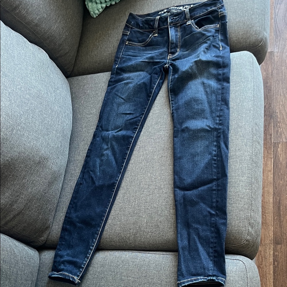 American Eagle Outfitters Dark Blue Skinny Jeans